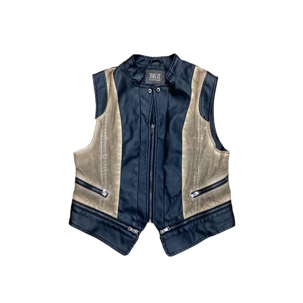 Womens Bke Outerwear Leather Vest 916